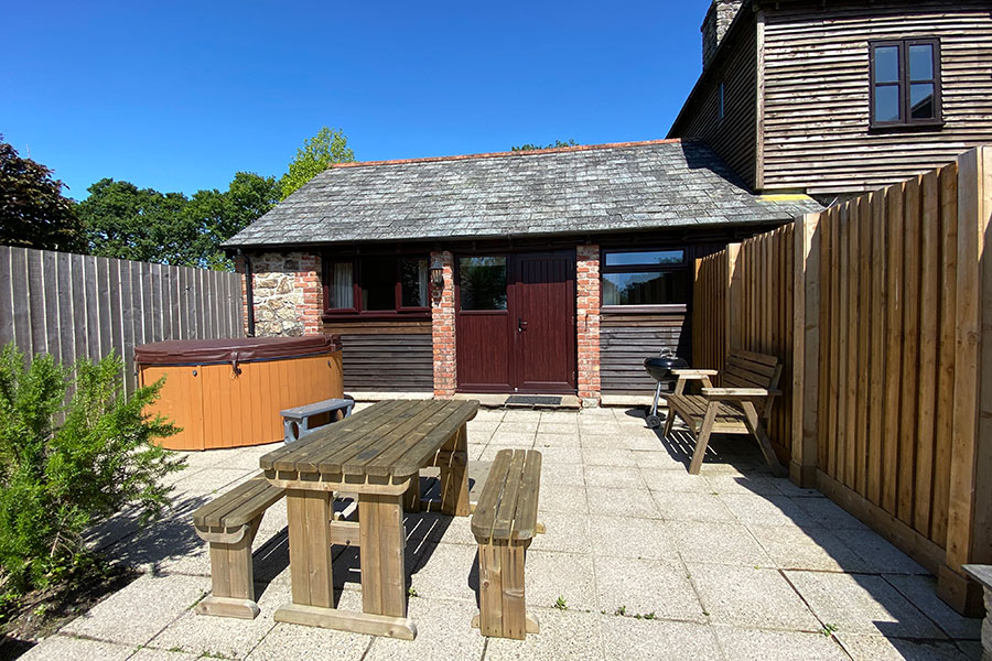 outdoor seating area